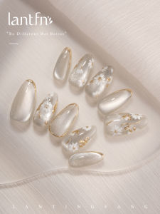 LANTINGFANG | Handmade Spring Cat Eye Nail Stickers