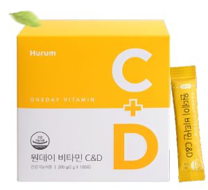 [KOREA]🇰🇷 HURUM Official⭐Vitamin C+D 2g x 100 Sticks Color FoodㅣONEDAY VITAMIN C&D color food