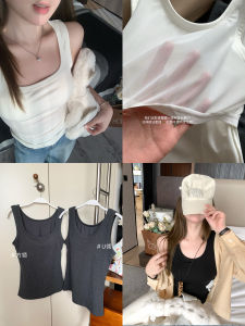 TMH STUDIO Silk plus Size Slimming Casual Sleeveless Square Collar Vest Womens Top Comfortable Breathable Eco-Friendly Fabric