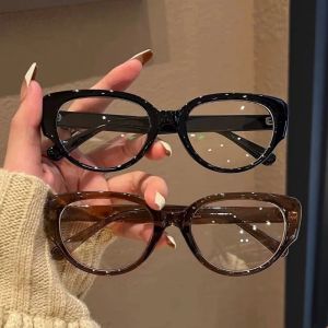 Retro Sweet Cool Spice Millennium Y2K Cat Eye  Frame Anti Blue Light Glasses for Women Black Frame European American Eyeglasses