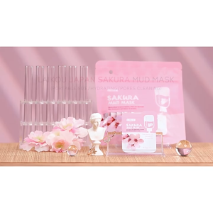 Bịch 12 Gói Mặt Nạ Bùn Hoa Anh Đào LAIKOU Sakura Mud Mask – Kiềm Dầu Nhờn Dưỡng Sáng Da Se Khít Lỗ Chân Lông Làm Sạch Da Giúp Da Mịn Màng