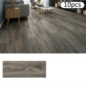 10 Chiếc 45X15Cm PVC Tự Dính Miếng Dán Sàn Chống Thấm Nước Vân Gỗ Decal Dán Tường Cho Phòng Khách Trang Trí Nhà Bóc Và Dán