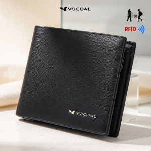 VOCOAL Fashion Short Wallet RFID Anti Theft Brush Retro Wallet Business Wallet PU Wallet Multi-Card Position Wallets Travel Purses Zipper Coin ID Credit Cards Holders