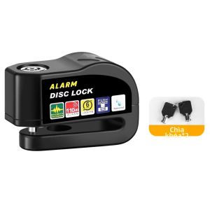 120DB Khóa Báo Động Xe Máy An Ninh Khóa Đĩa Xe Đạp Chống Trộm Chống Nước Phanh Cánh Quạt Khóa Móc Cho Xe Đạp Khóa Bảo Vệ