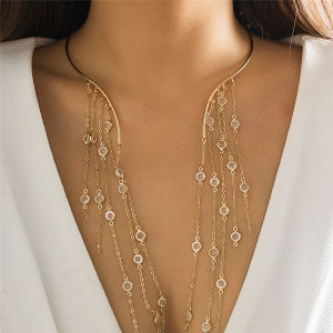 Ingemark | Dây Chuyền Choker Nữ Phong Cách Gothic Gợi Cảm Mặt Dây Chuyền Tua Rua Dài Đính Sao Pha Lê Hạt Sequin Kiểu Dáng Cổ Điển Punk Hình Học Ngọc Trai Giả.