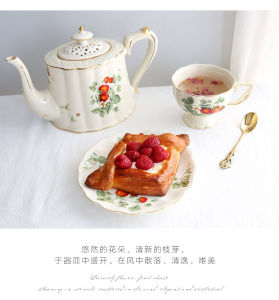 Bộ Tách Cà Phê Cổ Điển Châu Âu Đĩa Lót Tách Trà Lớn Bằng Gốm Kiểu Anh Phnom Penh Cốc Quán Bar Nhà Hàng Pháp Tại Nhà