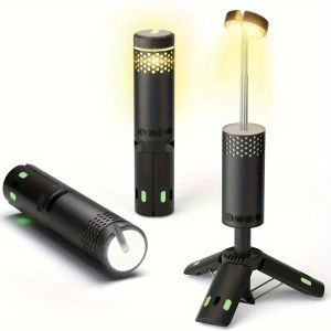 Đèn Lồng Cắm Trại Có Thể Sạc Lại Bằng Kính Thiên Văn 8000mAh Đèn LED Câu Cá Có Thể Điều Chỉnh Độ Sáng Đèn Khí Quyển Ban Đêm Khẩn Cấp Khi Mất Điện