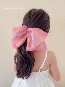 Princess Style Large Bowknot Hair Clip Childrens Accessories Back of Head Girls Hair Clip Fairy Atmosphere Kids Fashion