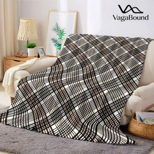 BILIBILI | Vintage Brown Plaid Flannel Blanket Warm Soft Halloween Christmas Decorative Couch Warm Cozy All-Season Gift
