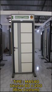 Pintu Aluminium Rumah Utama Minimalis 80 x 200 Doors Modern Bisa Custom MAS40 - Mahottama