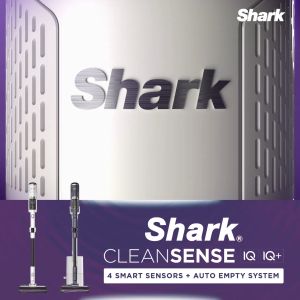 Shark CleanSense IQ | IQ+ Cordless Vacuum Cleaner Smart IQ with 4 Smart Sensors Auto Empty Convenience Powerful Suction and Ultra-lightweight at 2.2kg Shark IW2241SM Shark IW3241SM