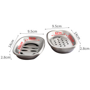 ZIYINGCHA | Stainless Steel Creative Soap Holder Drain Dual Layer Bathroom