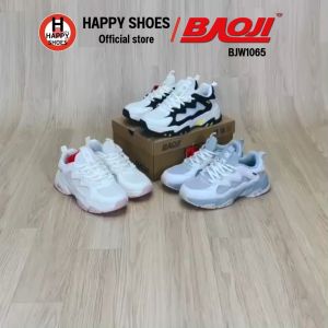 [🥇บาโอจิแท้100%🔢ไซส์37-41🆓ฟรี...ถุงเท้า 1 คู่] BAOJI รุ่น BJW1065 รองเท้าผ้าใบหญิง รองเท้ากีฬาหญิง รองเท้าวิ่งหญิง พื้นนุ่ม เบา สวมใส่สบายเท้า