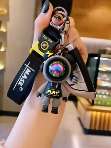 พร้อมส่ง พวงกุญแจจี้การ์ตูน พวงกุญแจการ์ตูนหมี ห้อยกระเป๋า ห้อยมือถือ หมีนักบินอวกาศ พวงกุญแจจี้การ์ตูน การ์ตูนพวงกุญแจ