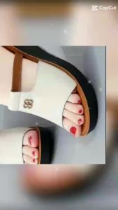 Sandal Wedges Wanita Selop Variasi Elegan Stylish RRC Bahan Kulit Sintetis Nyaman Murah
