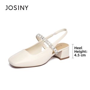 Josiny | High Heels Summer New Design Mary Jane Shoes for Dresses Comfortable Enclosed Toes