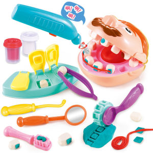 Little Dentist Dough Set Pretend Play Dough Tooth Extraction Clay Mould Tool set
