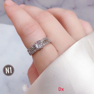 RinaXp- Cincin Mata Satu Ring Tepian Mata-mata Kecil Tanam Permata Zircon Cincin Terbaru Xuping Gold Silver