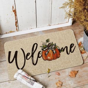 VIKAMA Fall Pumpkin Doormat Indoor And Outdoor Entrance Inch Welcome Doormat Garden Terrace Home Porch Decorative Mat