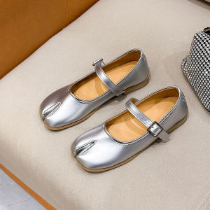 Sweet Mary Janes Bean Shoes Womens Retro Fake Toe Commuter Flat Bottom Spring 2025 New Style Japanese Style round Head mid Heel