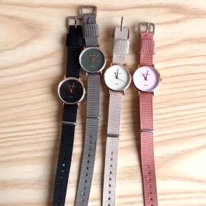 Watchyou Jam Tangan Wanita A0057 Casual Quartz Analog Retro Strap Kanvas untuk Kuliah Women Watches