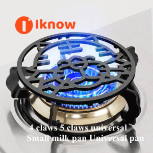 Wok Ring Non Slip Black Cast Iron Stove Rack for Kitchen Wok Support Ring Cooktop Range Pan Holder Stand Stove Rack Milk Pot Holder for Gas Hob - Gas Stove Accessories