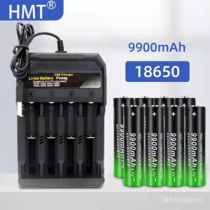 New 18650 Battery 3.7V 9900 mAh With smart USB 3.7V 4slot Charger