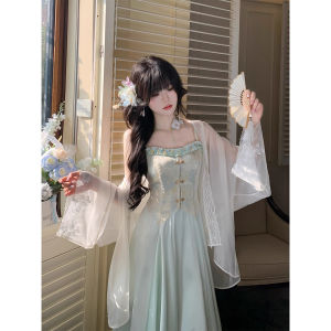 ZHILU | Fairy Lace Spliced Chiffon UV Protection Summer New Style Chinese Style Womens Poncho