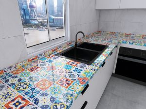 40cm European self-adhesive wallpaper waterproof and oil resistant kitchen wall stickers bathroom wallpaper cabinet wallpaper