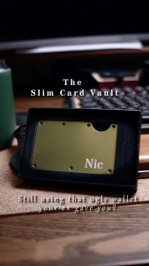 [SG Seller] Slim Card Vault Matte Metallic finish Wallet RFID card holder Customized engraving