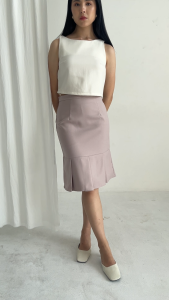 [Esterlily the Label] Tulip Pencil Skirt with Pleats/ Rok Pensil Tulip