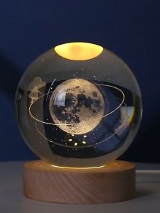 Đèn Ngủ 3D Quà Cầu Pha Lê Giáng Sinh Ấm Áp Decor Trang Trí Quà Tặng Ngày Lễ Noel