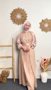 COD Helena Lace Dress Gamis Brukat Kondangan Wisuda Muslim Terbaru