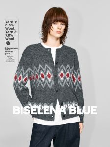 BEIQIANI | Vintage Fair Isle Jacquard Knit Cardigan