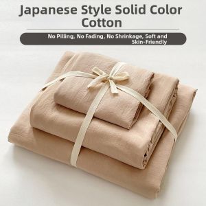 Solid Color Washed Cotton Bedding
