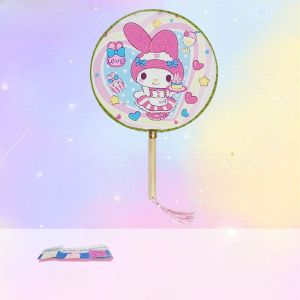 Diamond Painting Fan DIY Handmade Toy New 2025 Childrens Group Fan Artwork Stand Educational Toys Creative Stick-on Crafts