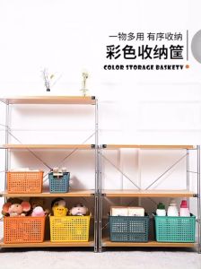 Multi Purpose Plastic Storage Basket Kitchen Desktop Office Bathroom Rectangle Organizer Sundries Snack Frame Storage