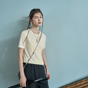 Comfortable Print Womens Wool T-Shirt