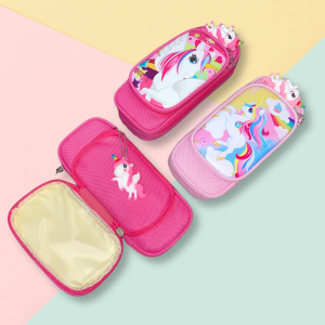 9904 - Pencil Case Unicorn Design / Kotak Pensel Cartoon Rainbow Girl Kanak-Kanak Tadika & Sekolah Rendah Stationery