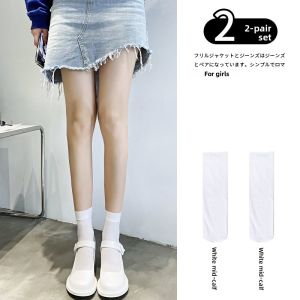 FENGTING | Sheer Jk Style Black Summer Thigh High Socks