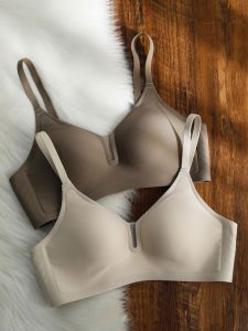 Comfortable Wireless Bra Womens Summer Thin Style Gathered No Side Breast Prevention Anti-Sagging Invisible Underwear