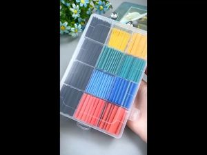530PCS Electrical Wire Cable Heat Shrink Tubing Insulation Shrinkable Tube in Assortment Electronic Polyolefin 2:1 Heat Shrink Tube Kit with Box