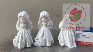 Tượng thạch cao công chúa xinh xỉu 9CM tô tượng đồ chơi trẻ em