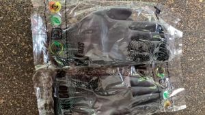 ถุงมือทำงาน ถุงมือเคลือบ PU สีดำ(139บ./10คู่)