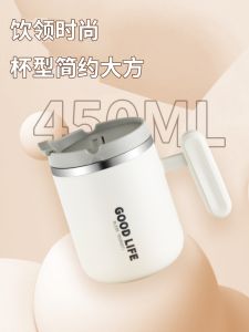 แก้วกาแฟสแตนเลส 304 ทรงกลม ทรงกลม แก้วดื่มน้ำสำหรับใช้ในบ้าน สำหรับผู้ชายและผู้หญิง สำหรับใช้ในออฟฟิศ พร้อมฝาปิด