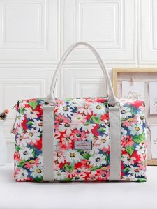 Coverable Handle Travel Bag Large Capacity Lightweight Luggage Bag Gym Bag Short-Distance Travel Handbag Shoulder Canvas Bag