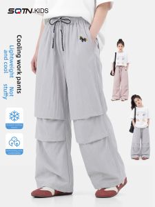 SQTN.KIDS | Girls Summer Lightweight Cargo Pants