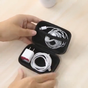High-Quality Professional Audio Cable Organizer Case - Durable Hard Shell Storage Pouch for Audio Accessories