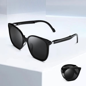 SEEMELO Women Men Sunglasses Foldable Sunglasses Eyes UV 400 Protection Adjustable Hinge Adjustable Legs Integrated Nose Support Outdoor Travel