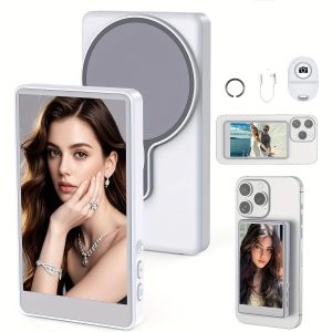  Selfie Monitor Screen for iPhone Android Wireless Magnetic Remote Control Vlog Live Streaming Rear Camera Display